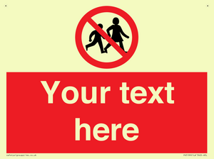 Custom No Children Sign